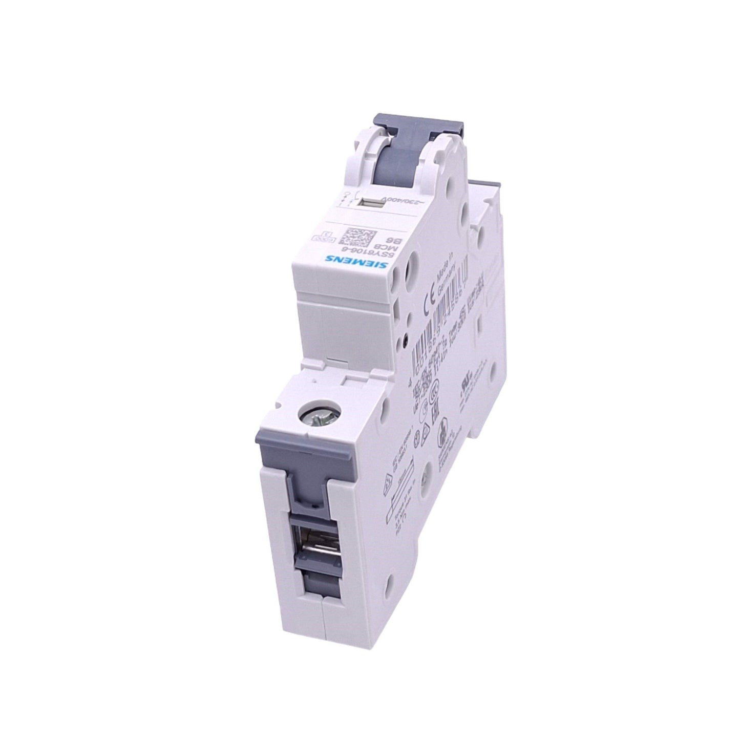 New Siemens 5SY6106-6 Circuit Breaker, 1-Pole 6A, 230/400VAC Max, DIN Rail