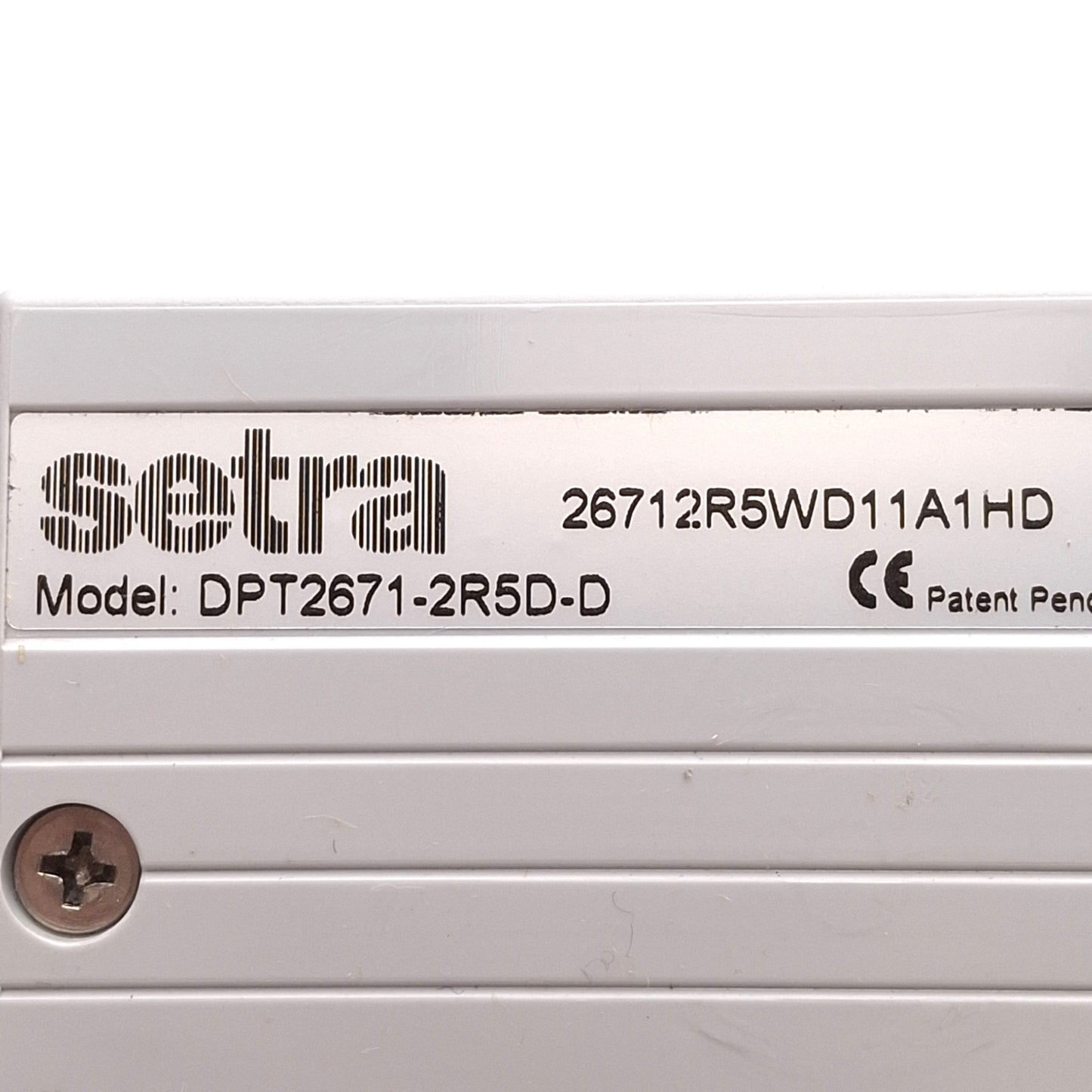 Used Setra DPT2671-2R5D-D Differential Pressure Transducer, 4-20mA, 0-2.5in WC, 24VDC