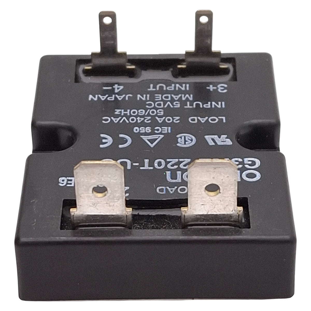 Used Omron G3NE-220T-US DC5 Solid State Relay, SPST-NO, 20A 240VAC Load, 5VDC Input