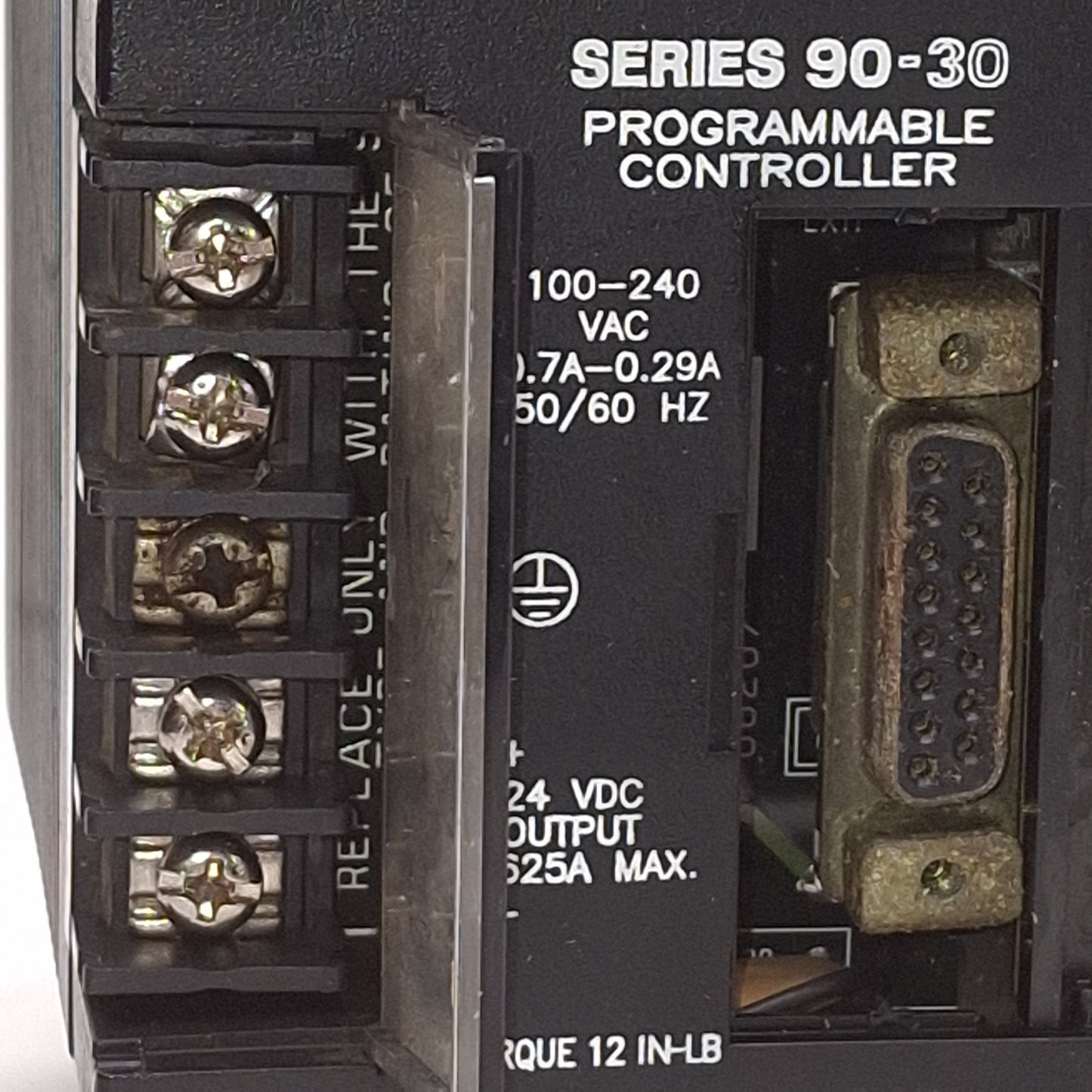 Used GE Fanuc IC693PWR321AA 90-30 Power Supply, 120/240VAC IN, 24VDC OUT *Connector*