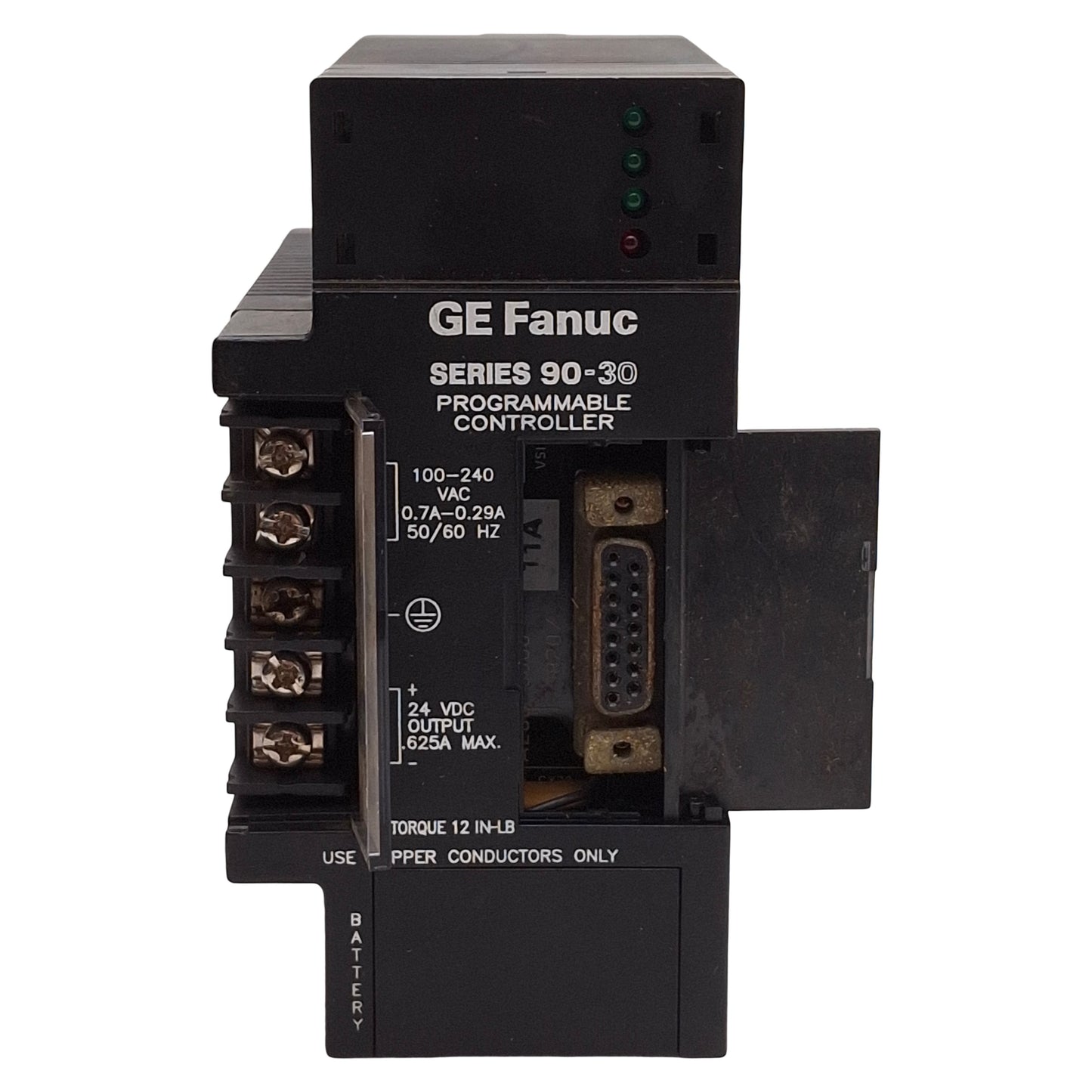 Used GE Fanuc IC693PWR321AA 90-30 Power Supply, 120/240VAC IN, 24VDC OUT *Connector*