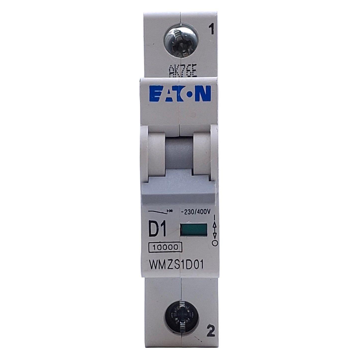 Used Lot of 2 Eaton WMZS1D01 Circuit Breaker 1-Pole, 1A 277VAC/48VDC, DIN Rail