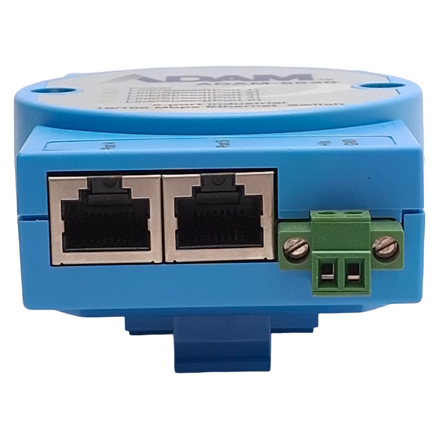 Used Advantech ADAM-6520 Unmanaged Ethernet Switch, 5-Port, RJ-45, 10-30VDC, DIN Rail
