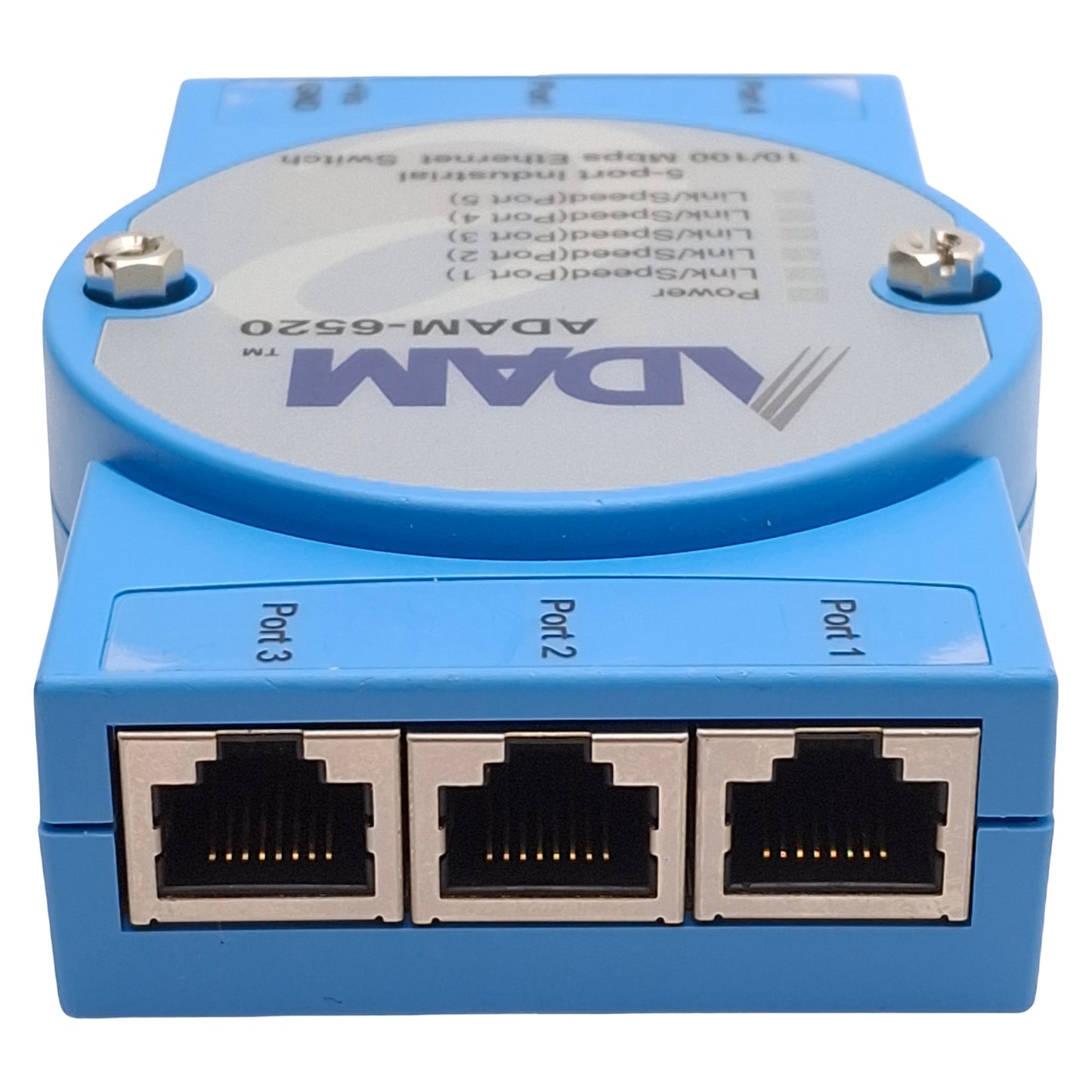 Used Advantech ADAM-6520 Unmanaged Ethernet Switch, 5-Port, 10-30VDC, *No DIN Mount*