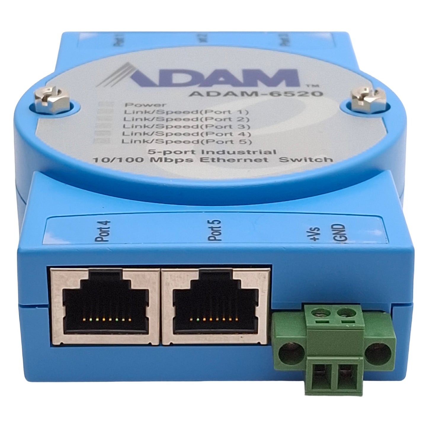 Used Advantech ADAM-6520 Unmanaged Ethernet Switch, 5-Port, 10-30VDC, *No DIN Mount*