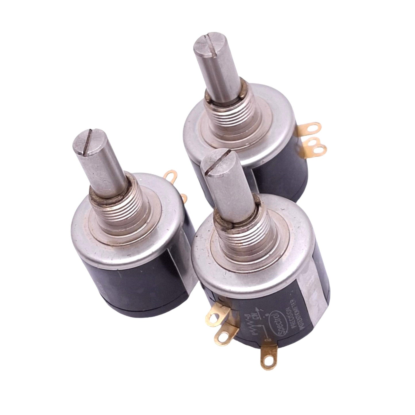 New – Open box Lot of 3 Spectrol 534-11102 Precision Potentiometers, 10-Turn, 1kOhm, 2W Max