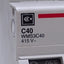 Used Cutler Hammer WMS3C40 Circuit Breaker 3-Pole, 40A 277/480VAC, DIN Rail