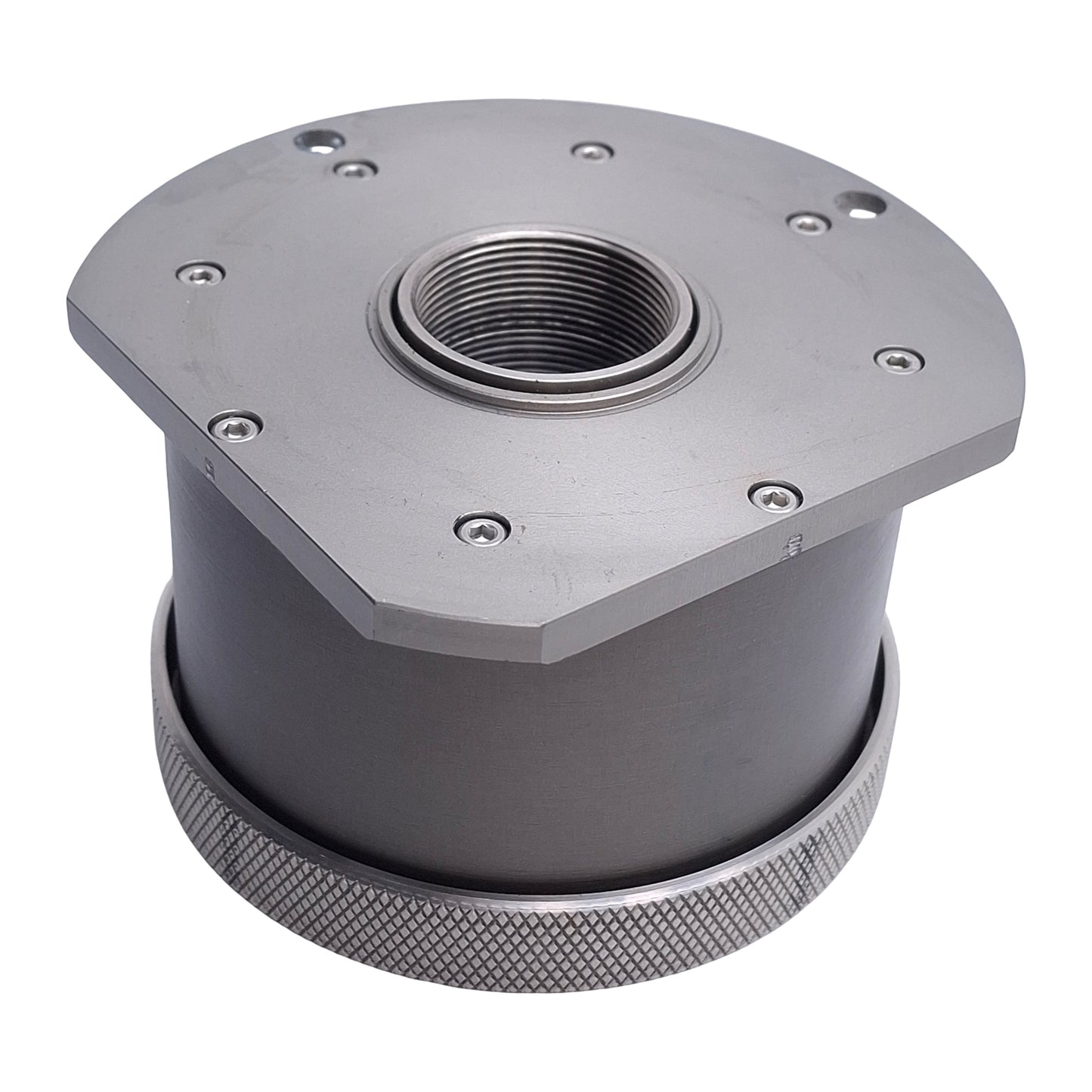 Used Pneumatic Air Chuck / 5C Collet Holder, M5 x 0.8 Thread, ø3.875in x 2.5in Length