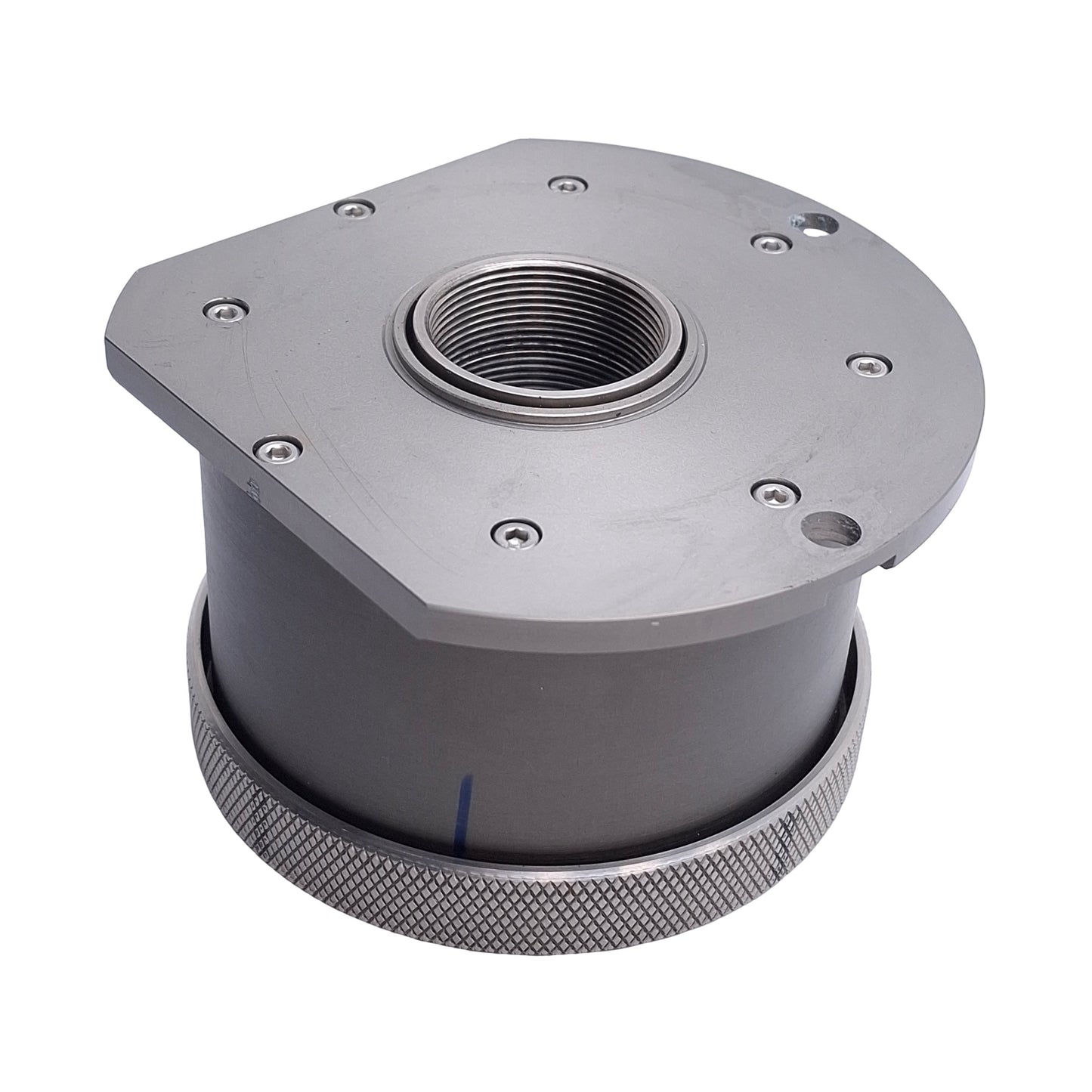 Used Pneumatic Air Chuck / 5C Collet Holder, M5 x 0.8 Thread, ø3.875in x 2.5in Length