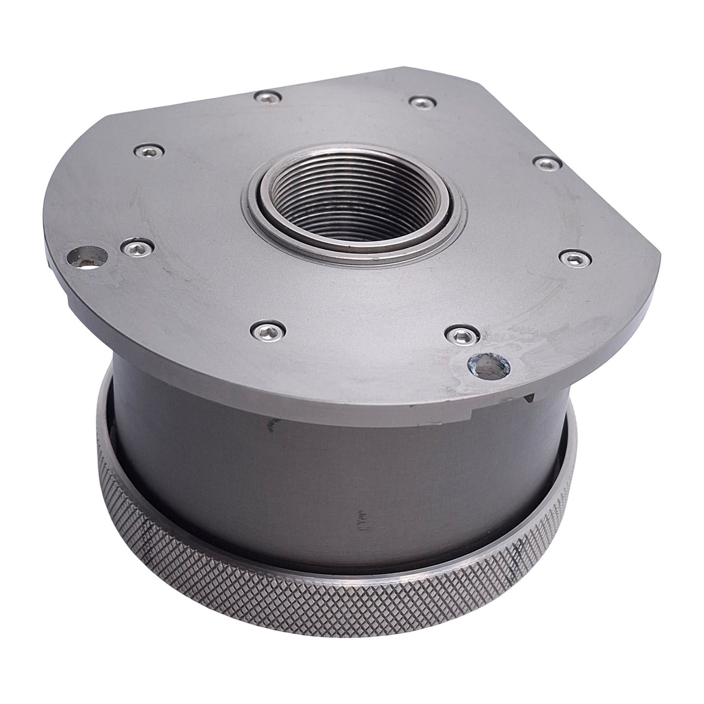 Used Pneumatic Air Chuck / 5C Collet Holder, M5 x 0.8 Thread, ø3.875in x 2.5in Length