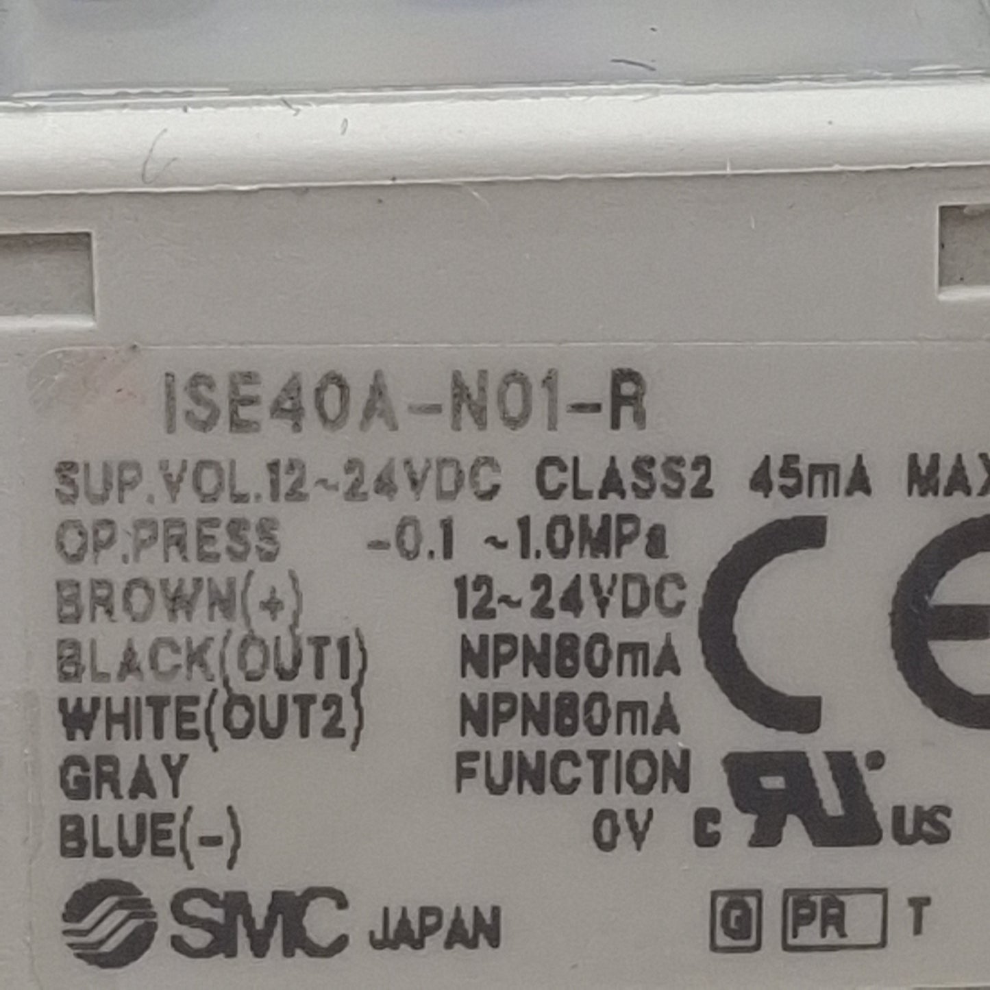 Used SMC ISE40A-N01-R Digital Pressure Switch, NPN, 12-24VDC, -0.1~1.0MPa, 1/8in NPT