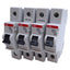 Used Lot of 4 ABB S271-K6A Circuit Breaker 1-Pole, 6A, 277/480VAC, DIN Rail
