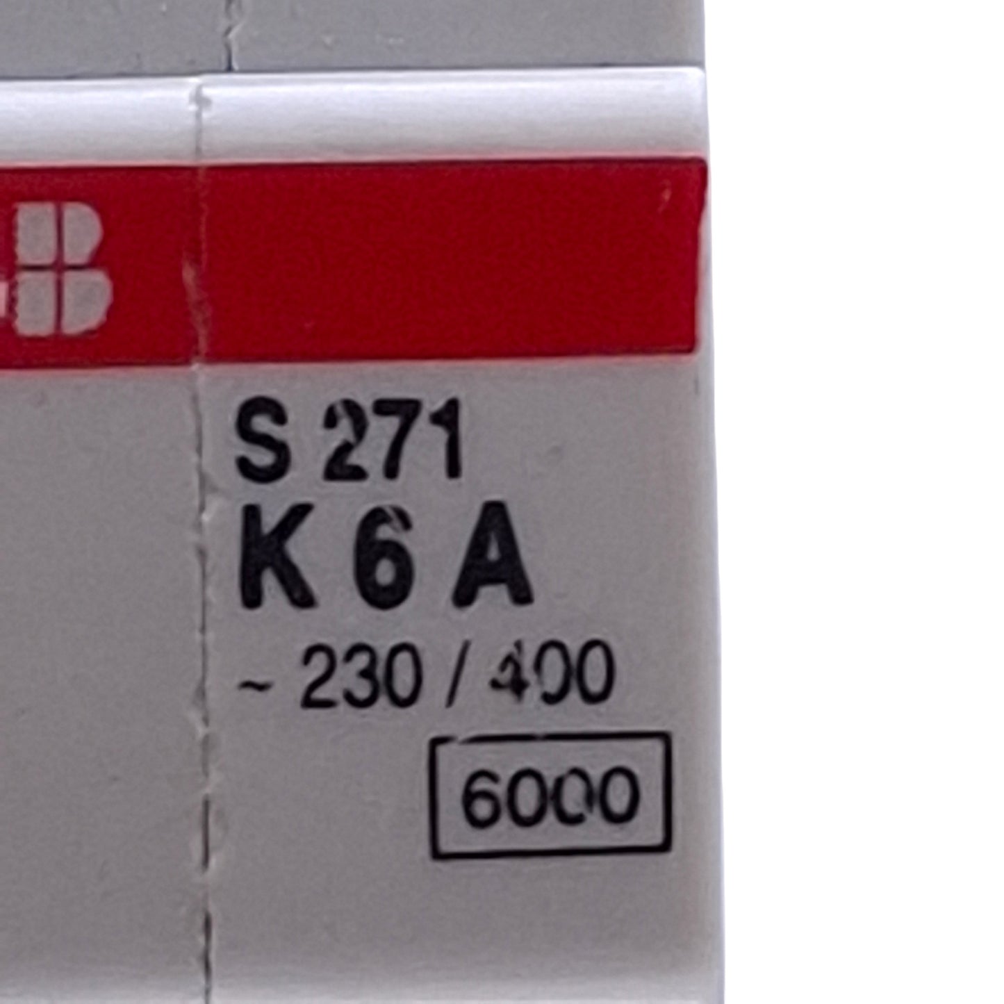 Used Lot of 4 ABB S271-K6A Circuit Breaker 1-Pole, 6A, 277/480VAC, DIN Rail