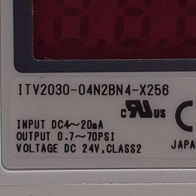 New – Open box SMC ITV2030-04N2BN4-X256 Electro-Pneumatic Regulator 24VDC, 1/4" NPT Port