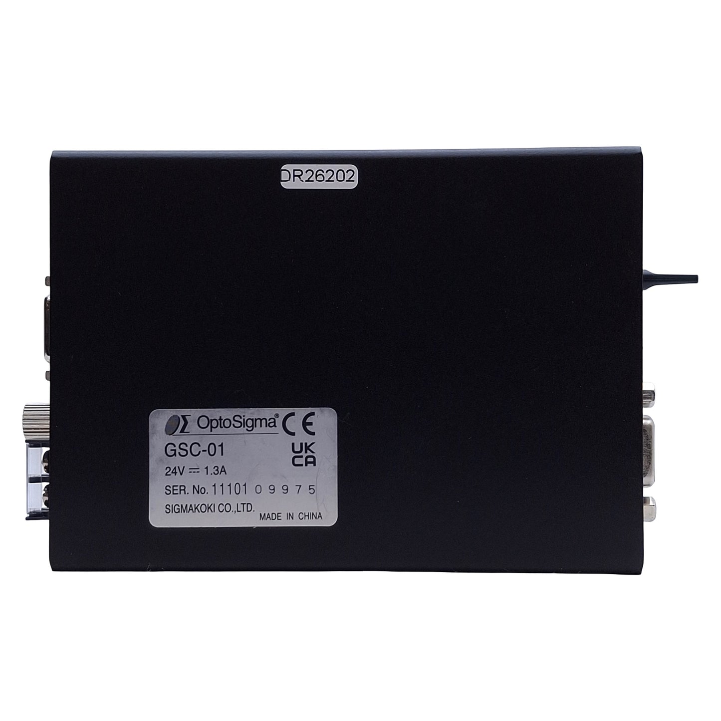 Used OptoSigma GSC-01 Single Axis Stage Controller 24VDC, 1.3A, RS232C, D-Sub 15-Pin