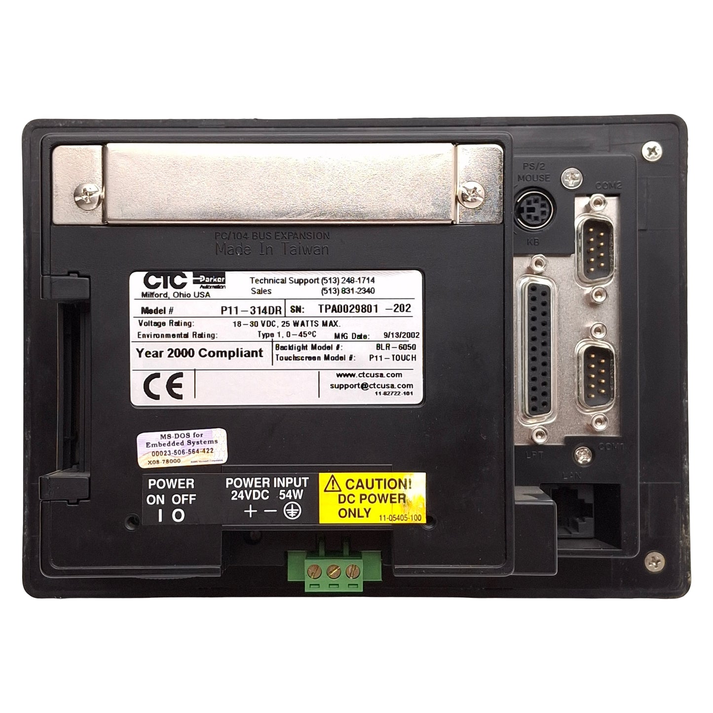 Used Parker P11-314DR CTC PowerStation Touchscreen HMI, 5.7in, 18-30VDC, 25W *Screen*