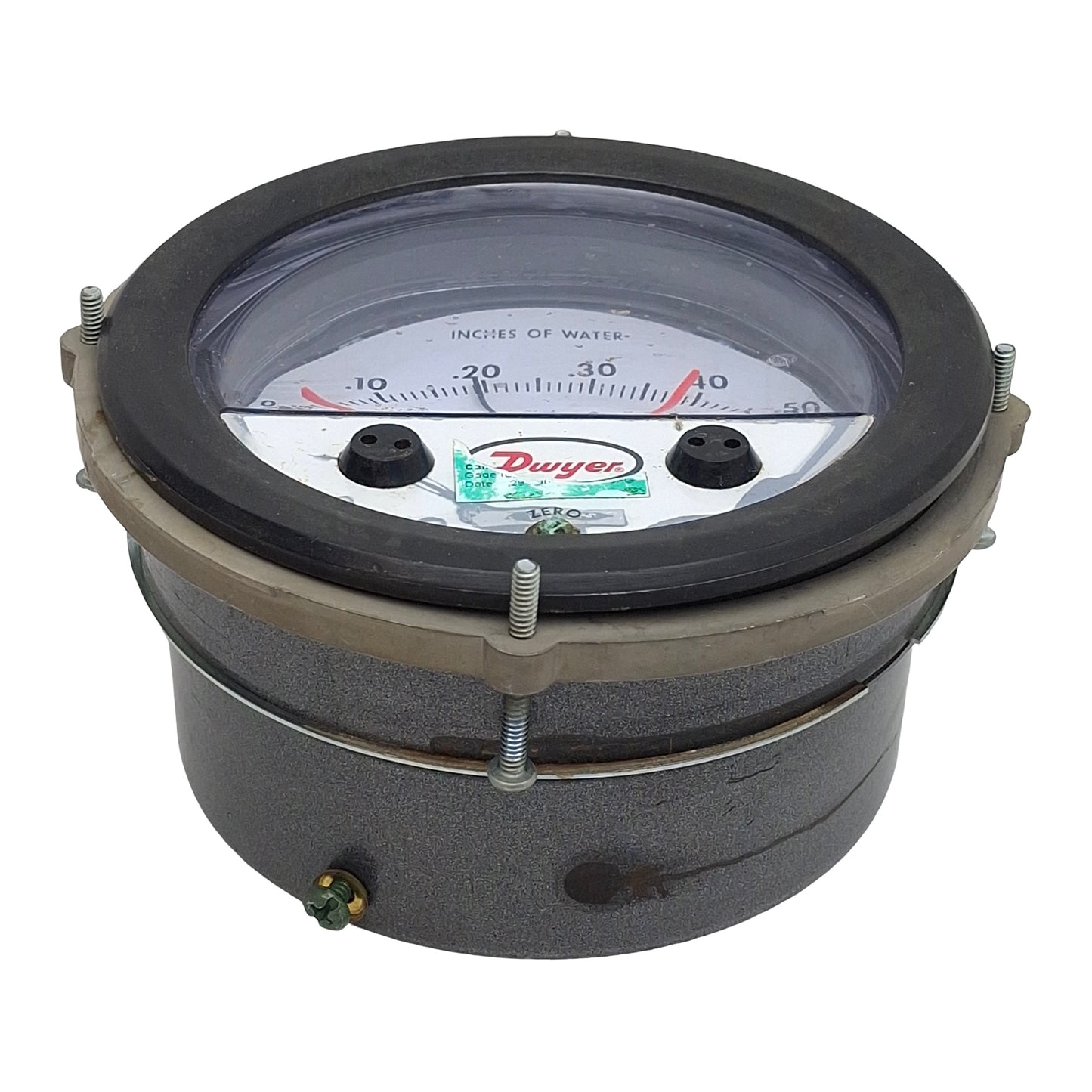 Used Dwyer 3000-0MR Photohelic Pressure Switch/Gage, 0-0.5inH₂O Range, 25psi Max