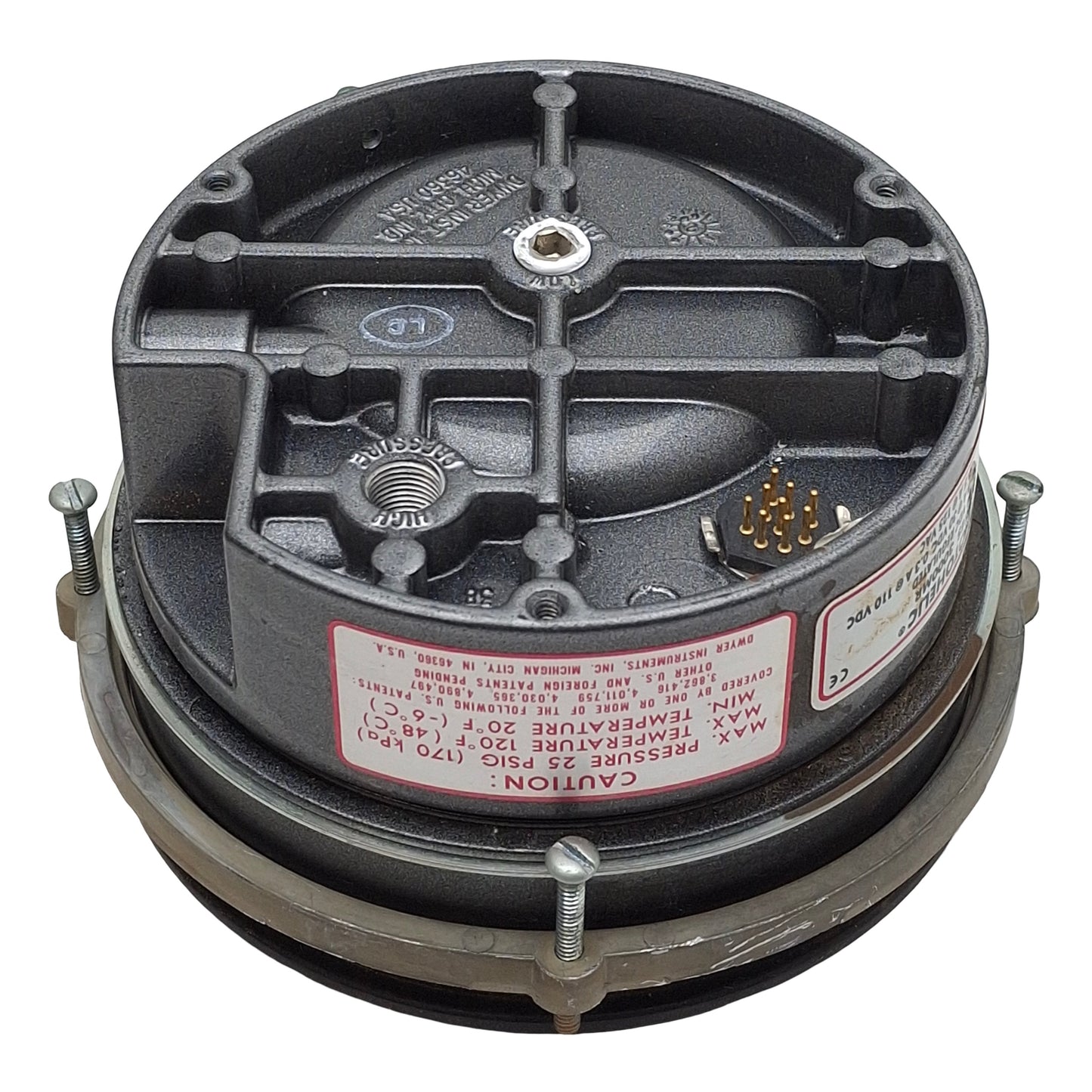 Used Dwyer 3000-0MR Photohelic Pressure Switch/Gage, 0-0.5inH₂O Range, 25psi Max