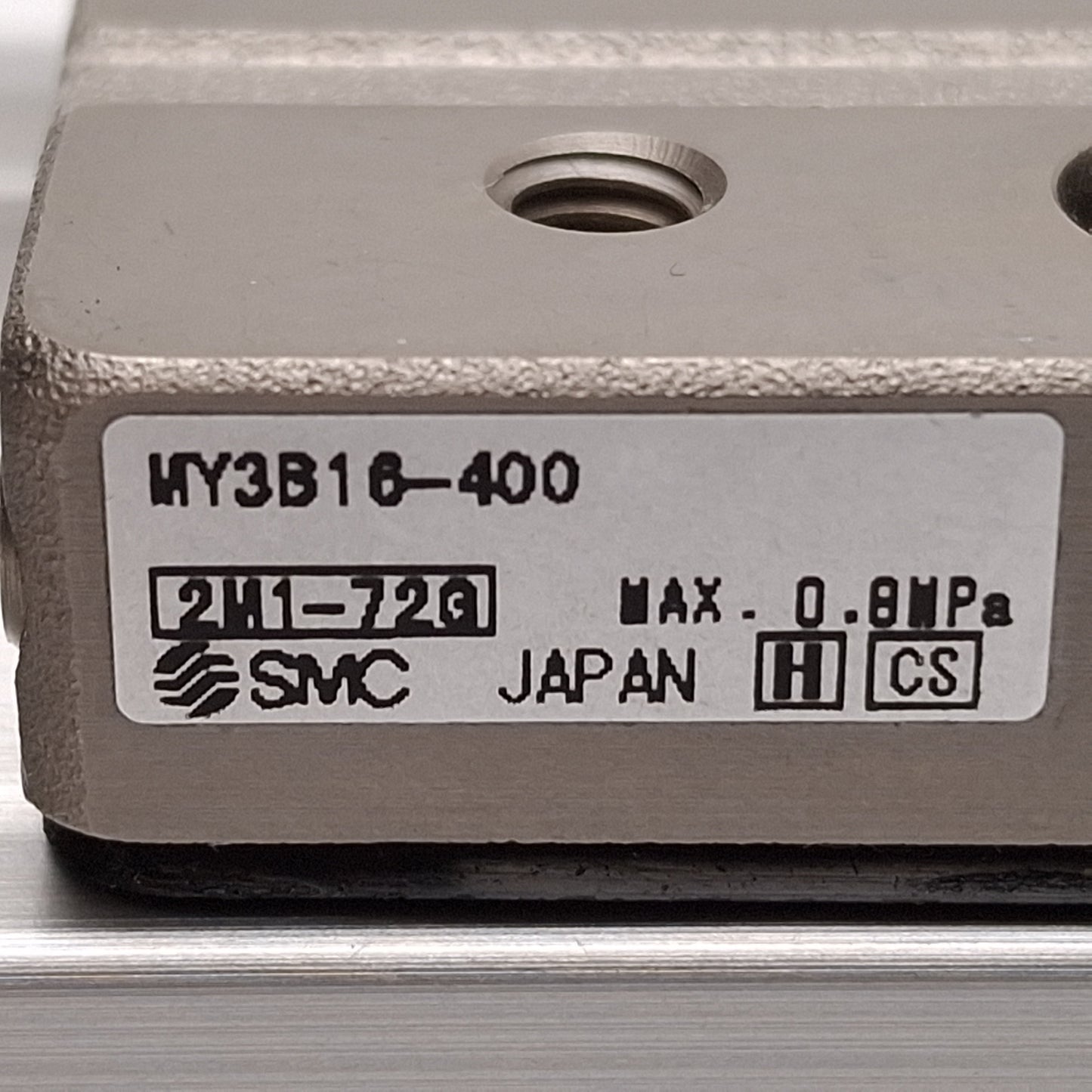 Used SMC MY3B16-400 Rodless Cylinder, ø16mm Bore, 400mm Stroke, 0.8MPa, M5x0.8 Ports