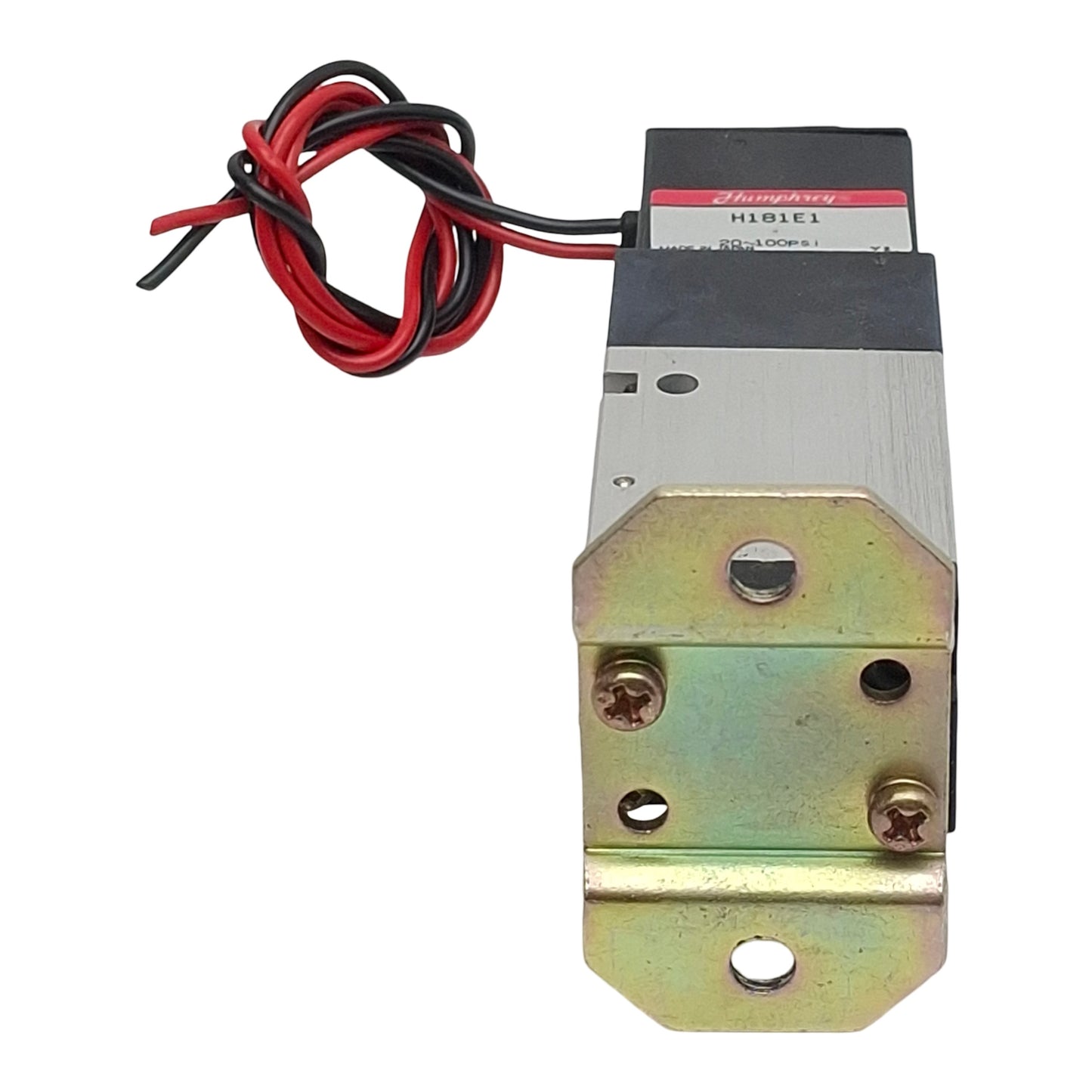 Used Humphrey H181E1 Solenoid Valve, 3-Port 1/8in NPT, 20-100psi, 24VDC Coil