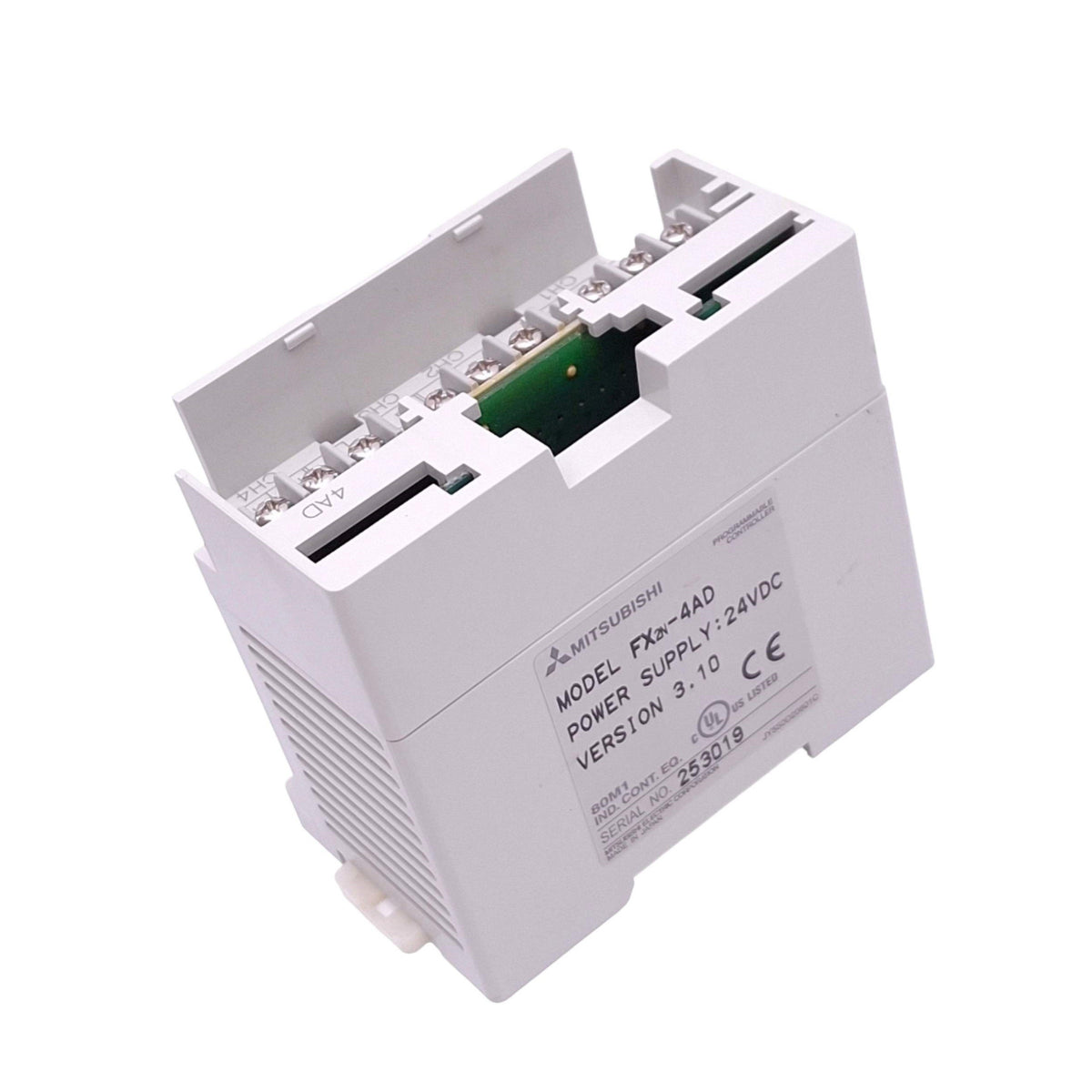 Used Mitsubishi FX2N-4AD Special Function Block for MELSEC PLC, A/D 4-Channel, 24VDC
