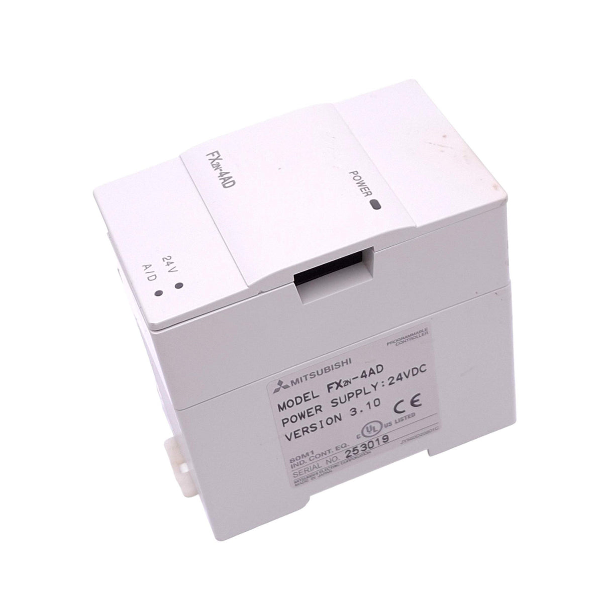 Used Mitsubishi FX2N-4AD Special Function Block for MELSEC PLC, A/D 4-Channel, 24VDC