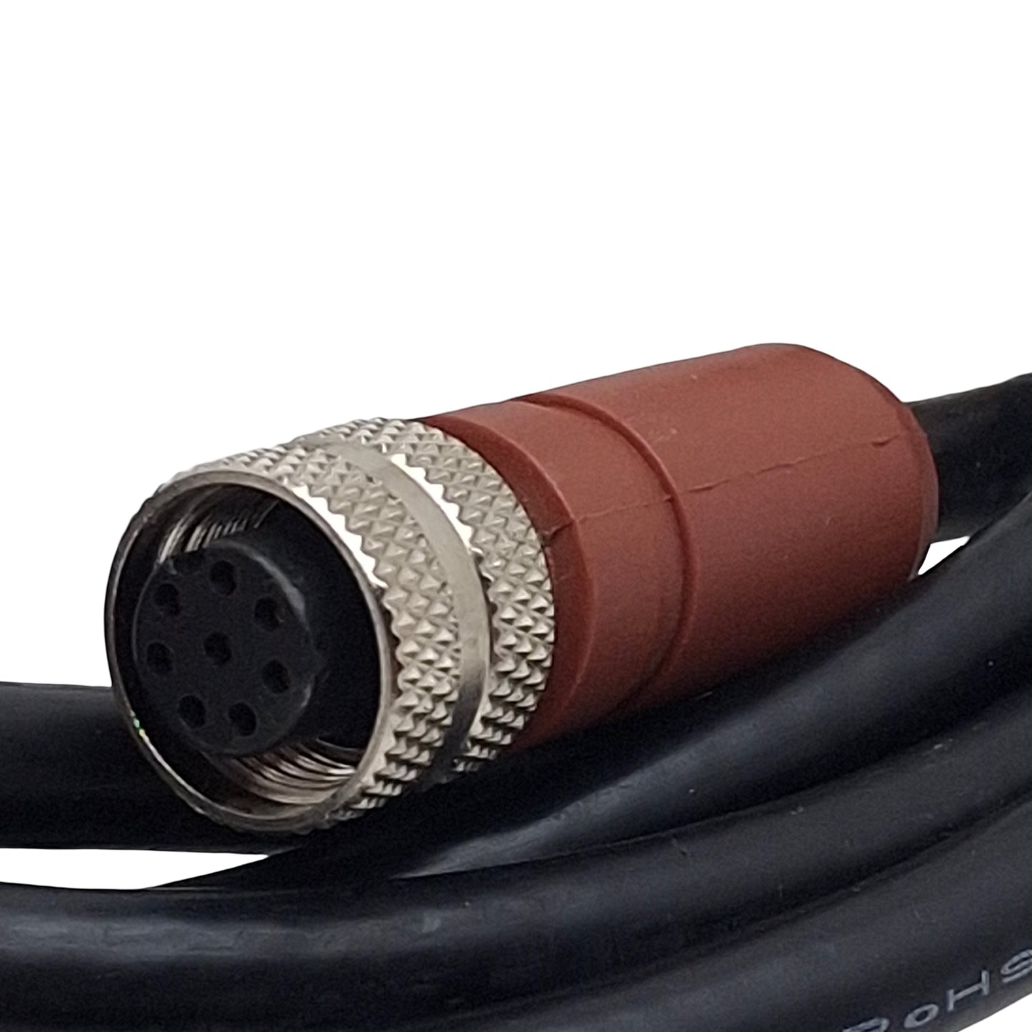 Used Omron STI 60567-3030 Light Curtain Cable, M12 8-Pin Female to Flying Leads, 4ft