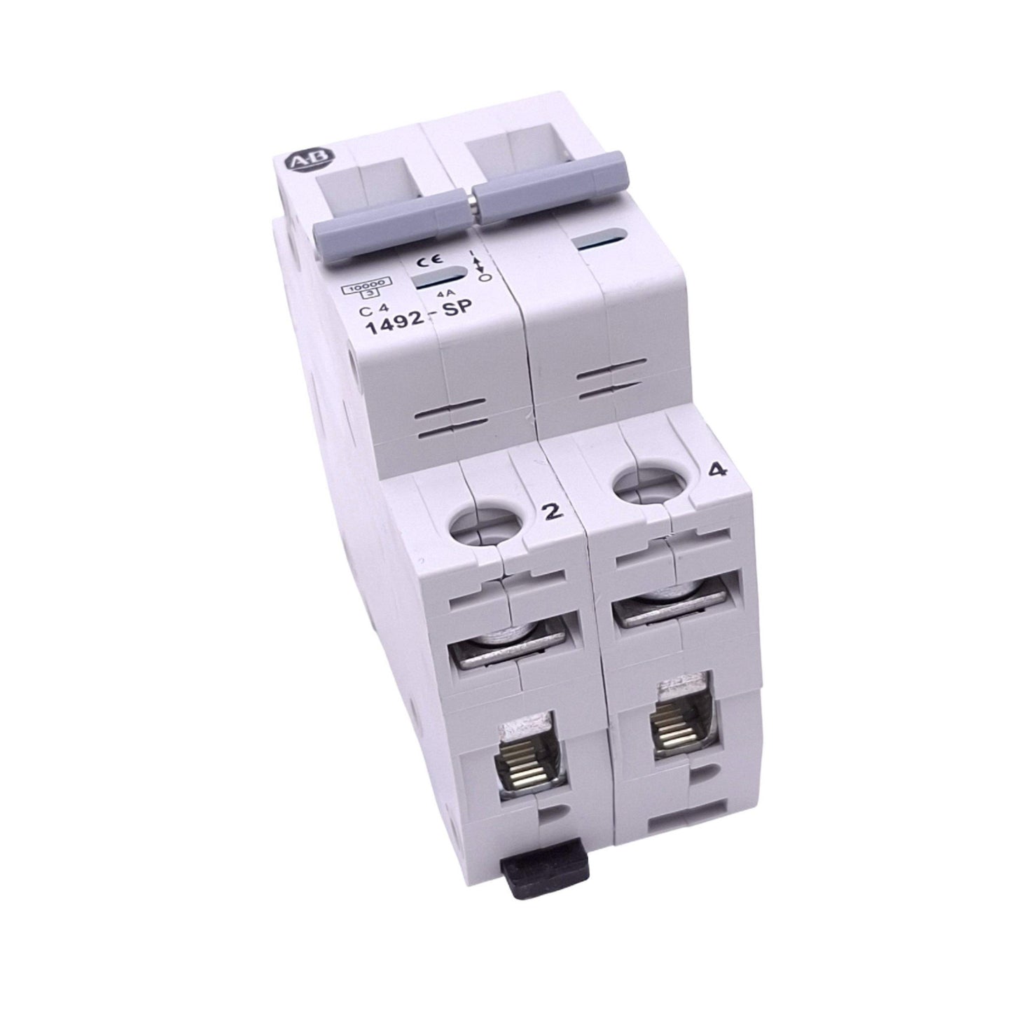 New Allen Bradley 1492-SP2C040 Circuit Breaker, 2-Pole 4A, 415VAC, DIN Rail