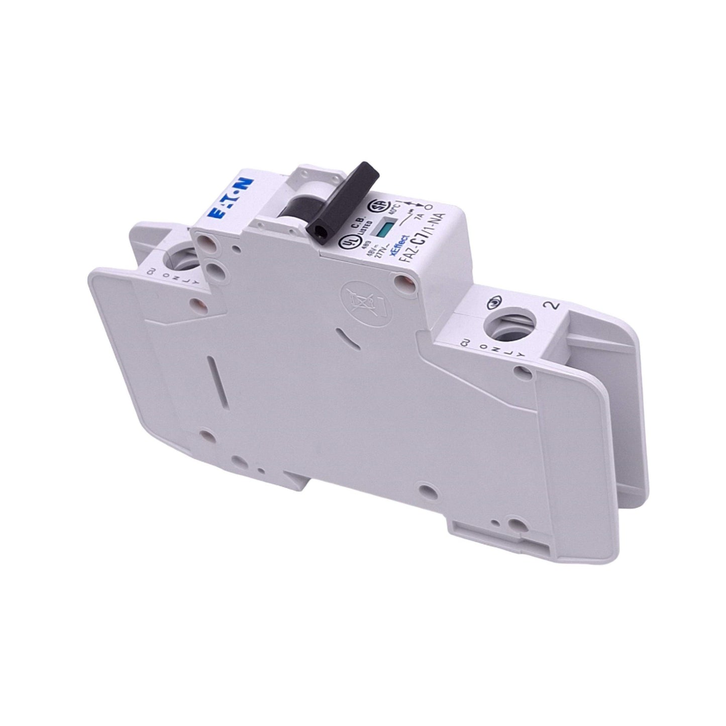 Used Eaton FAZ-C7/1-NA-SP Circuit Breaker, 1-Pole 7A, 277VAC/48VDC Max, DIN Rail