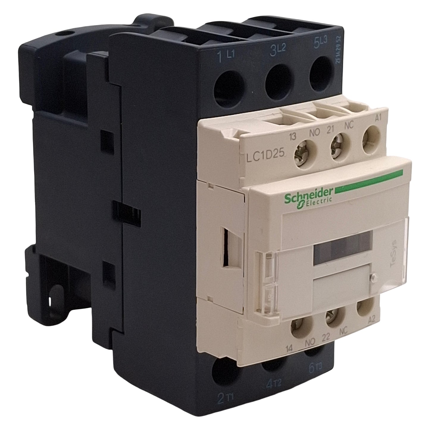 Used Schneider Electric LC1D25F7 Contactor, 3-Pole, 25A, 11kW @ 400VAC, 110VAC Coil