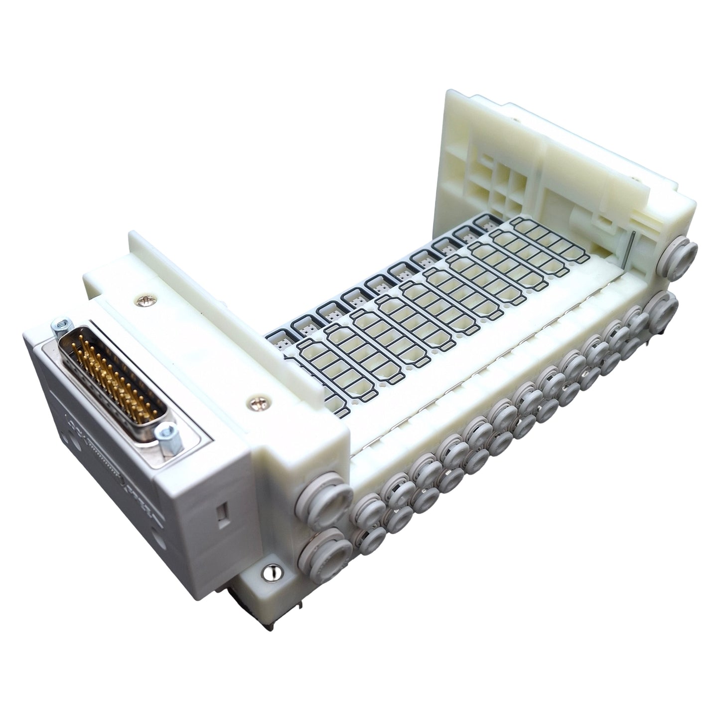 Used SMC SS5Y3-10F1-12B-N1 Manifold Base 12-Station, ø1/8" One-Touch, 25-Pin D-Sub