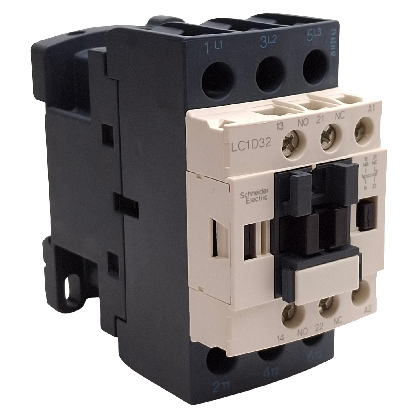 Used Schneider Electric LC1D32F7 Contactor, 3-Pole, 32A, 15kW @ 400VAC, 110VAC Coil