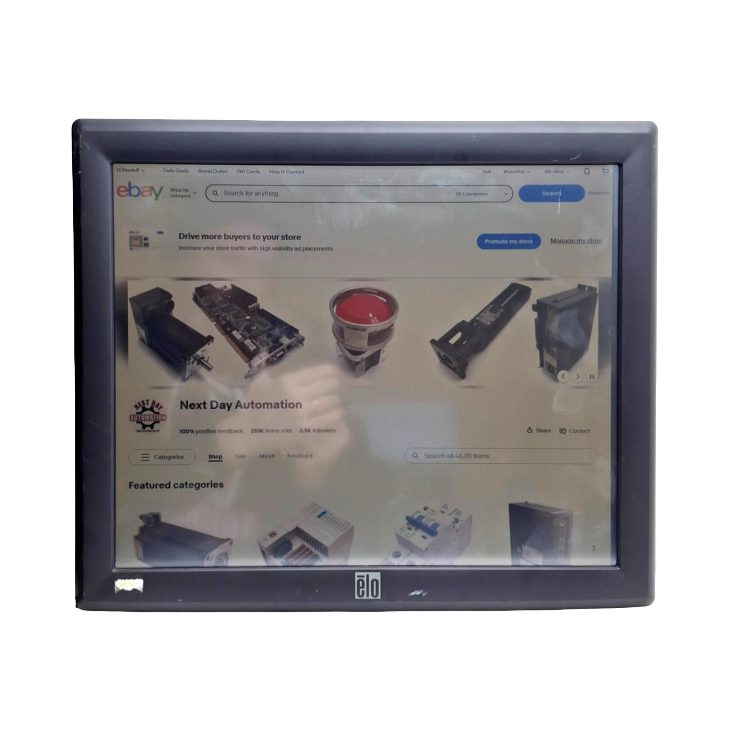 Used Elo ET1715L-7CWB-1-GY-G AccuTouch Touchscreen Monitor 1280 x 1024, VGA, 17"