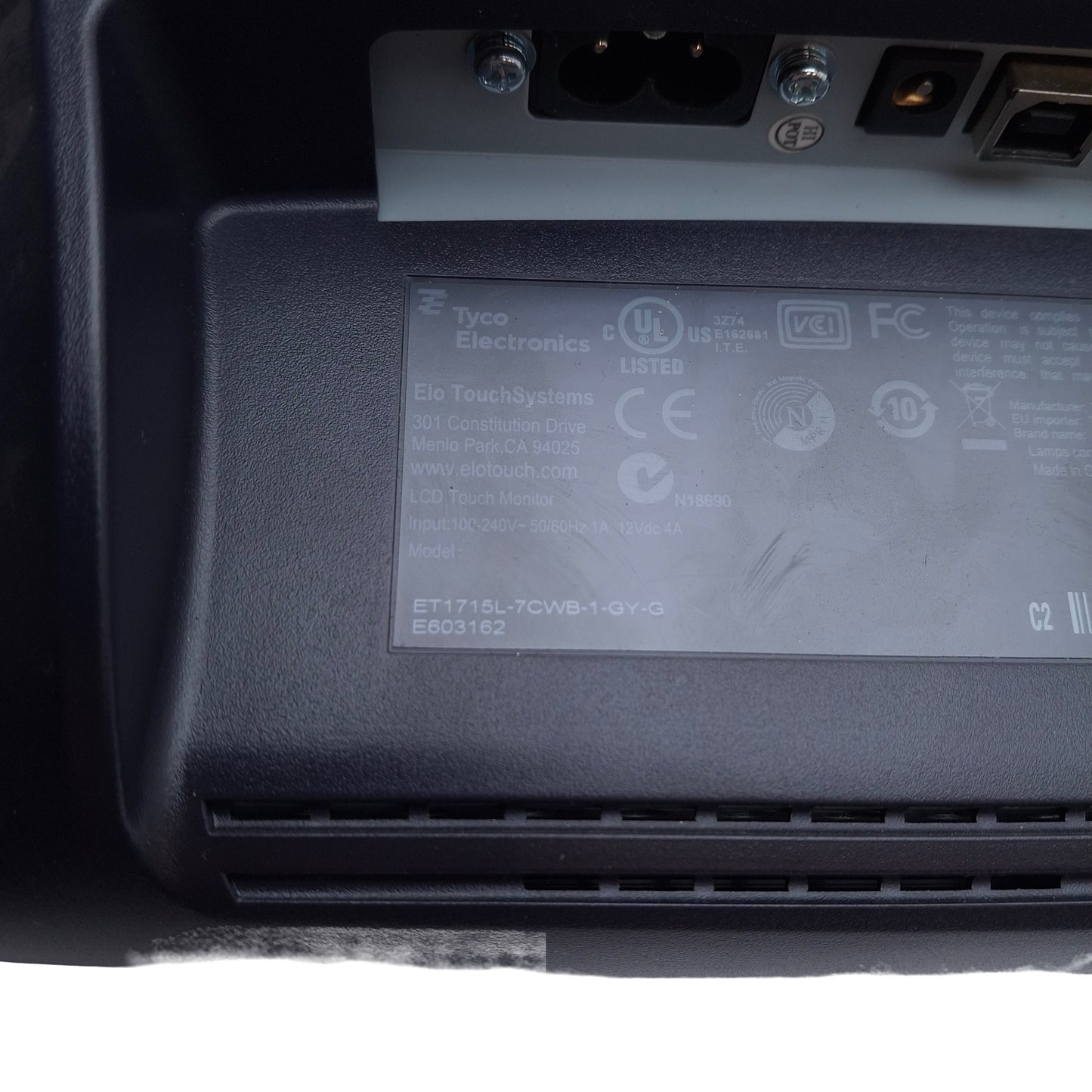 Used Elo ET1715L-7CWB-1-GY-G AccuTouch Touchscreen Monitor 1280 x 1024, VGA, 17"