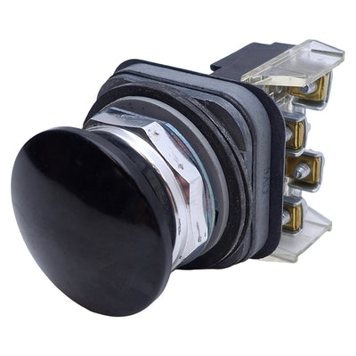 Used Allen Bradley 800T-D2A Momentary Black Push Button ø30mm, 1NO+1NC, 600VAC 10A