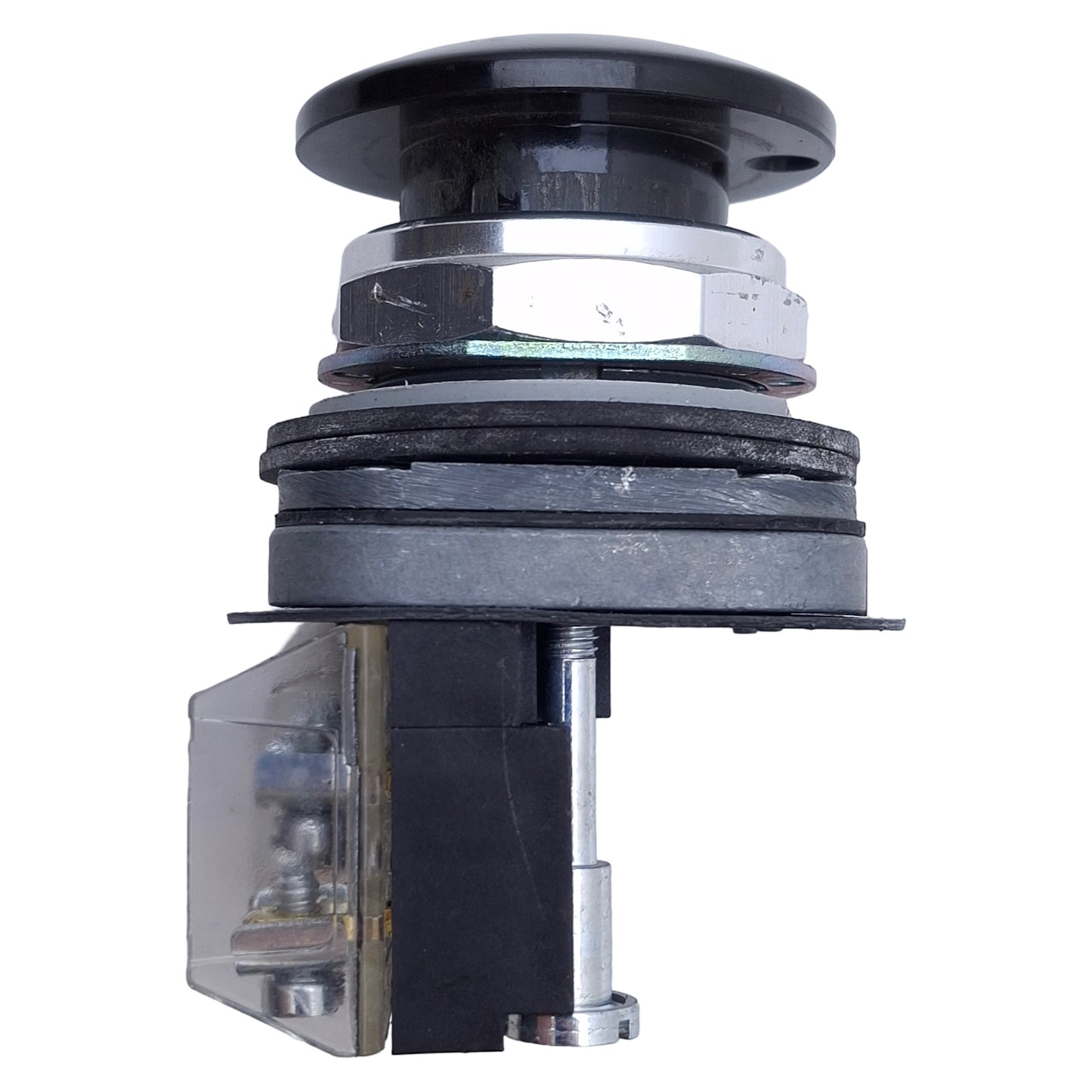 Used Allen Bradley 800T-D2A Momentary Black Push Button ø30mm, 1NO+1NC, 600VAC 10A