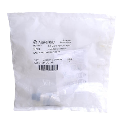New Allen Bradley 889D-M4DC-H Insulation Displacement Connector, DC Micro, M12 4-Pin