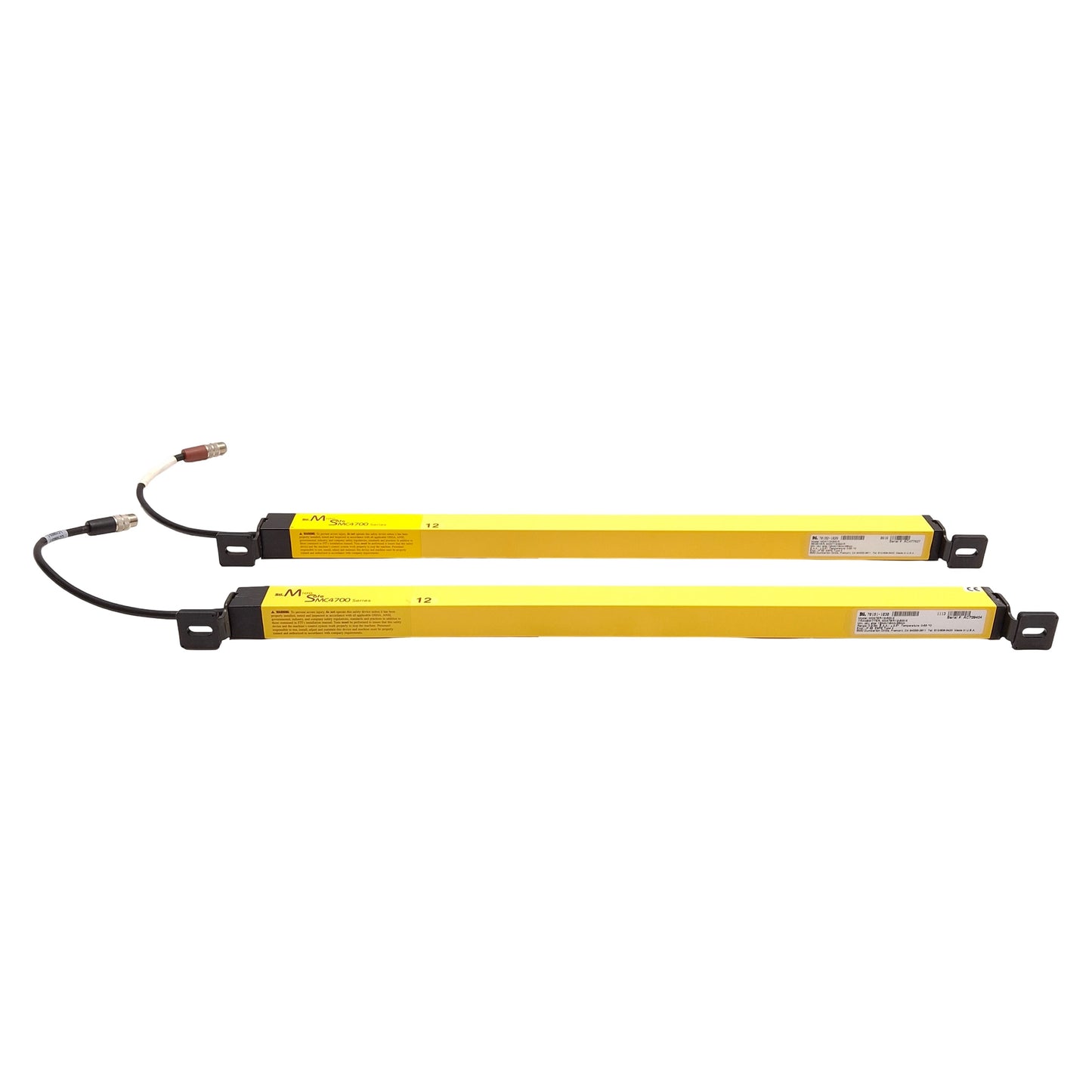 Used STI MC47SR-12-500-X / MC47-12-500-R Safety Light Curtain Transmitter & Receiver