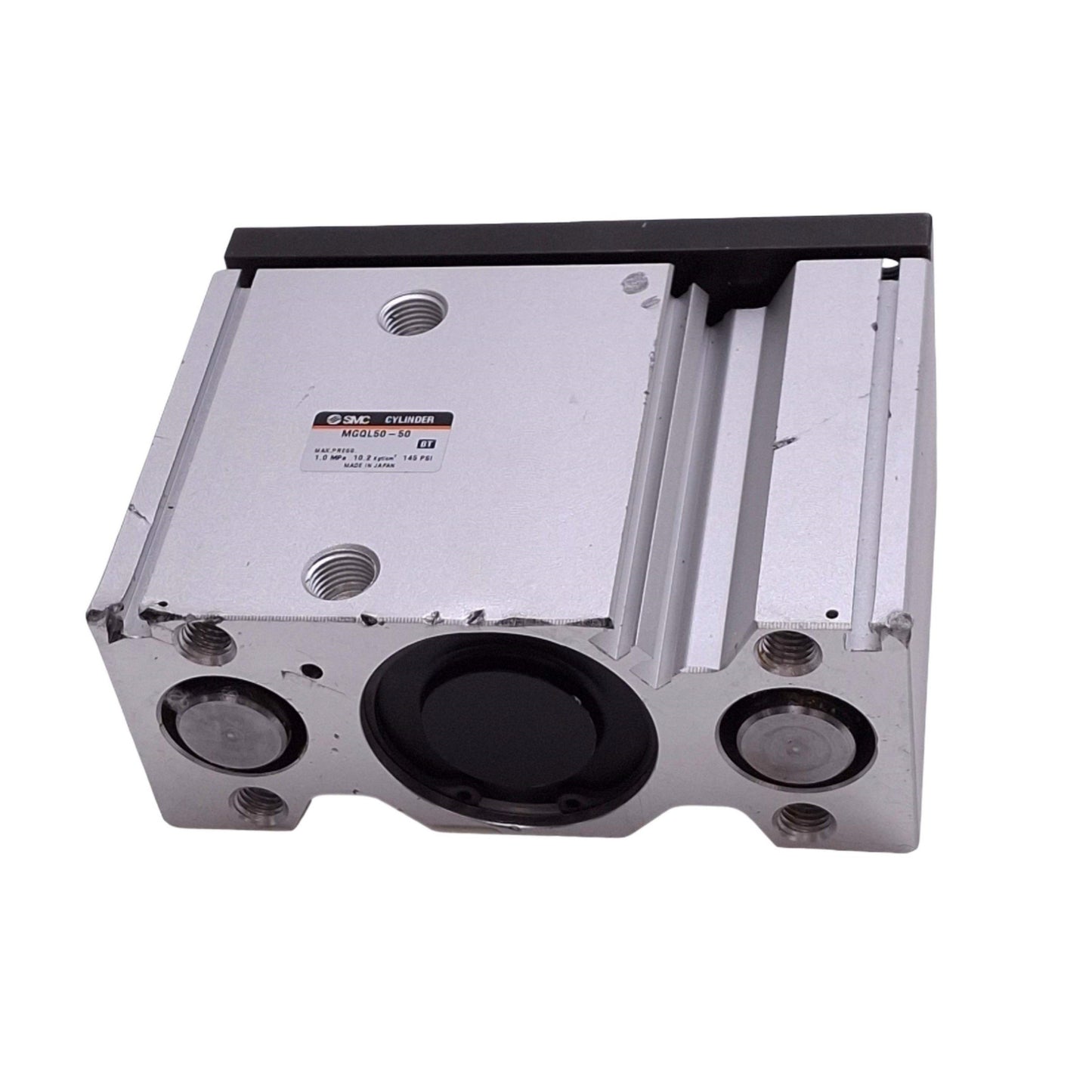 Used SMC MGQL50-50 Compact Guided Cylinder, 50mm Bore, 50mm Stroke, Rc 1/4, 1.0MPa