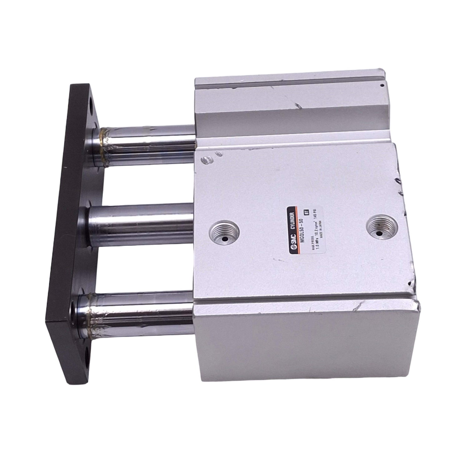 Used SMC MGQL50-50 Compact Guided Cylinder, 50mm Bore, 50mm Stroke, Rc 1/4, 1.0MPa