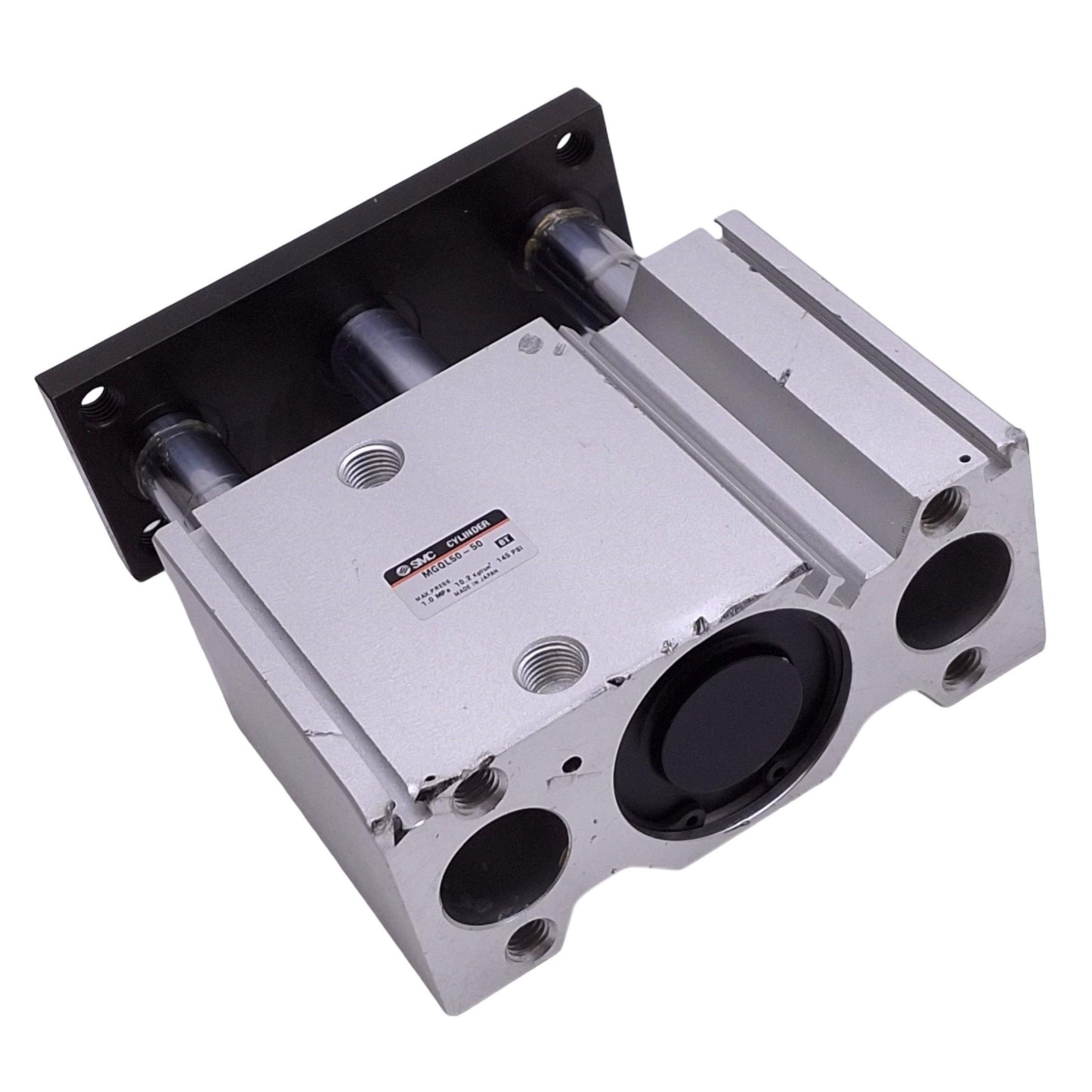 Used SMC MGQL50-50 Compact Guided Cylinder, 50mm Bore, 50mm Stroke, Rc 1/4, 1.0MPa
