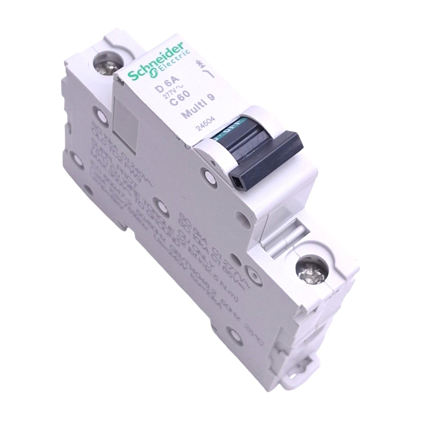 New – Open box Schneider Electric 24504 Multi9 Circuit Breaker, 1-Pole 6A, 277VAC Max, DIN Rail