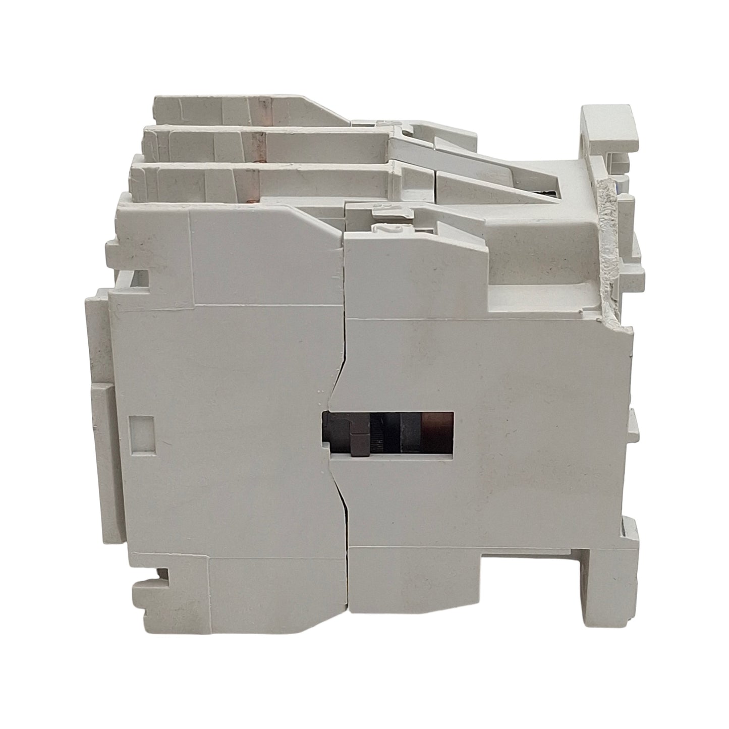 Used Cutler-Hammer CE15ENS3AB Contactor, 3-P 25A 600VAC, 110/120VAC Coil *Broken DIN*