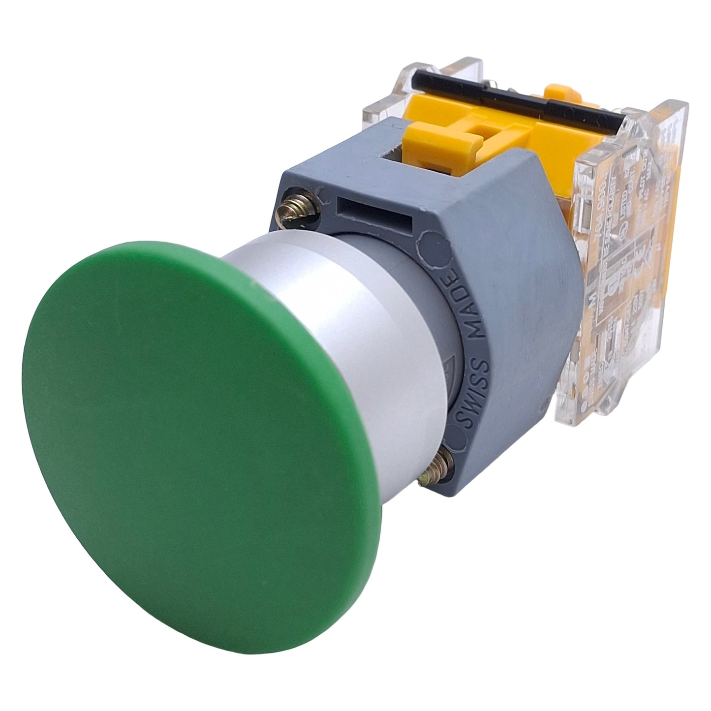 Used EAO 704.070.5 Green Momentary Mushroom Head Push Button 1NO+1NC, ø22mm, 500VAC