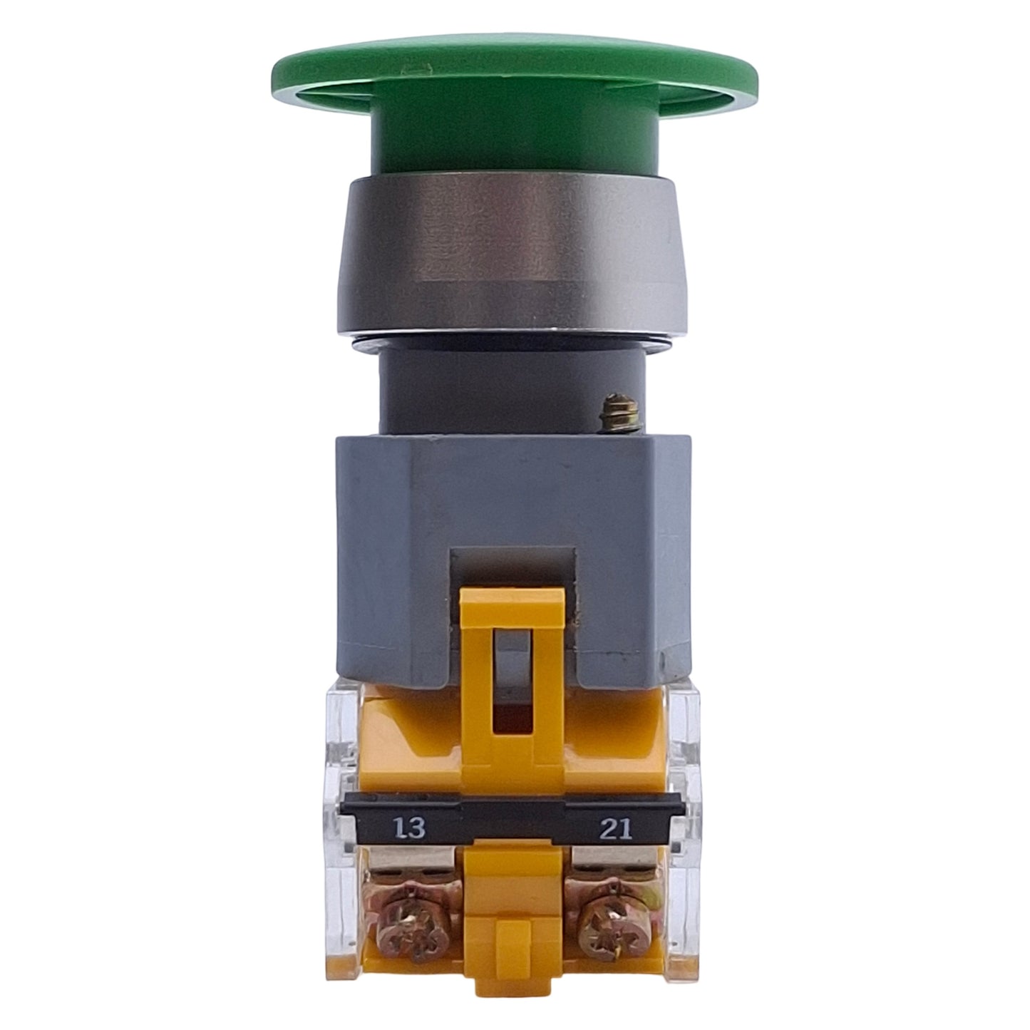 Used EAO 704.070.5 Green Momentary Mushroom Head Push Button 1NO+1NC, ø22mm, 500VAC