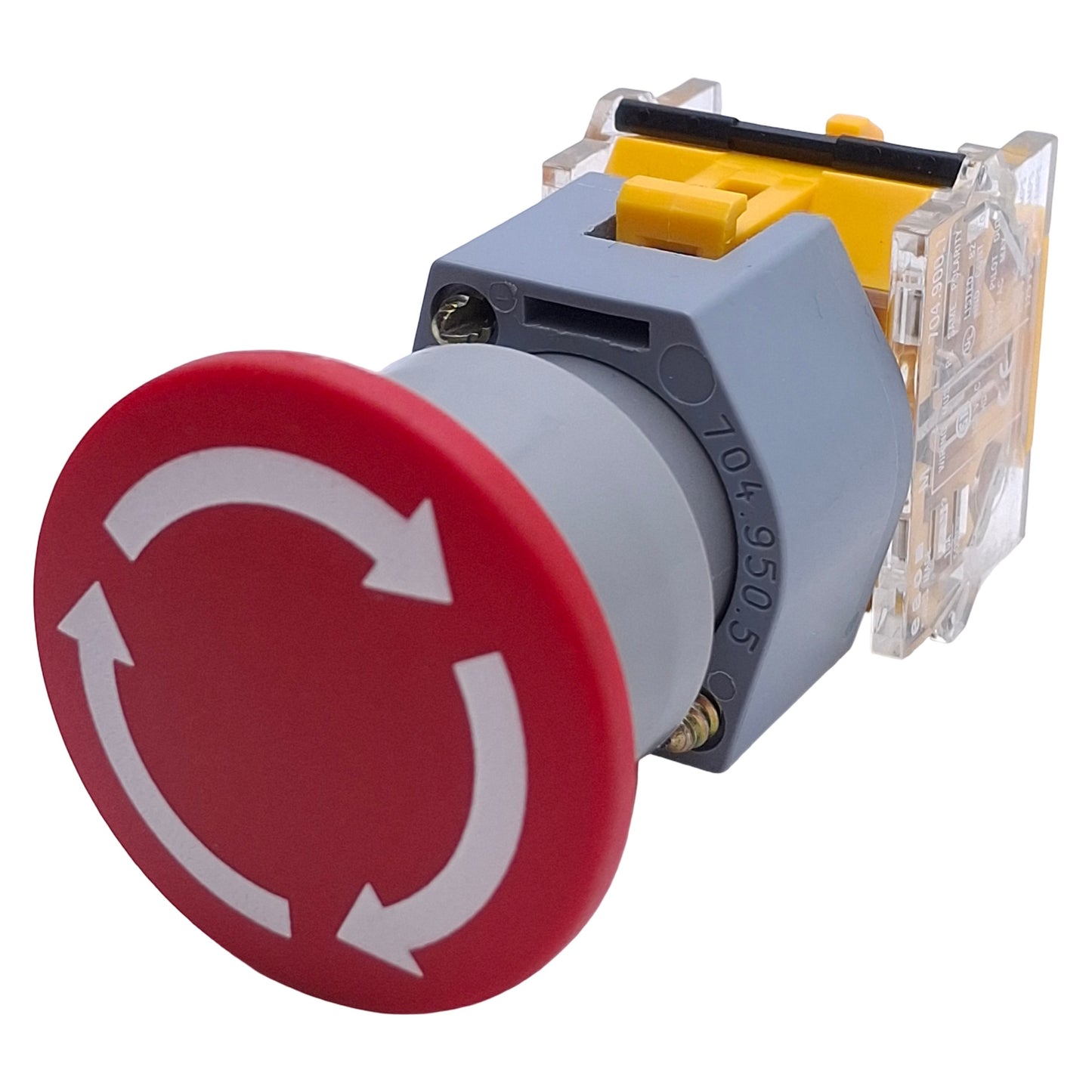 Used EAO 704.075.2 Emergency Stop Push-Twist To Release Button ø22mm, 1NO, 10A 500VAC