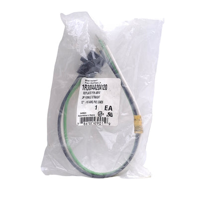 New Brad Harrison Molex 1R3004A20A120 Panel Receptacle, 3-Pole Mini, 12in, 1/2in NPT