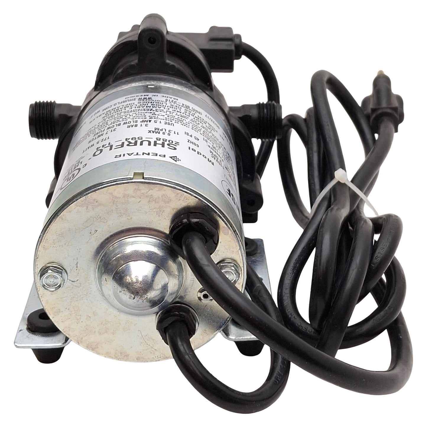 Used Pentair 2088-594-144 SHURflo Diaphragm Pump, 3.0GPM, 130°F, 1/2in-14 NPS, 115VAC