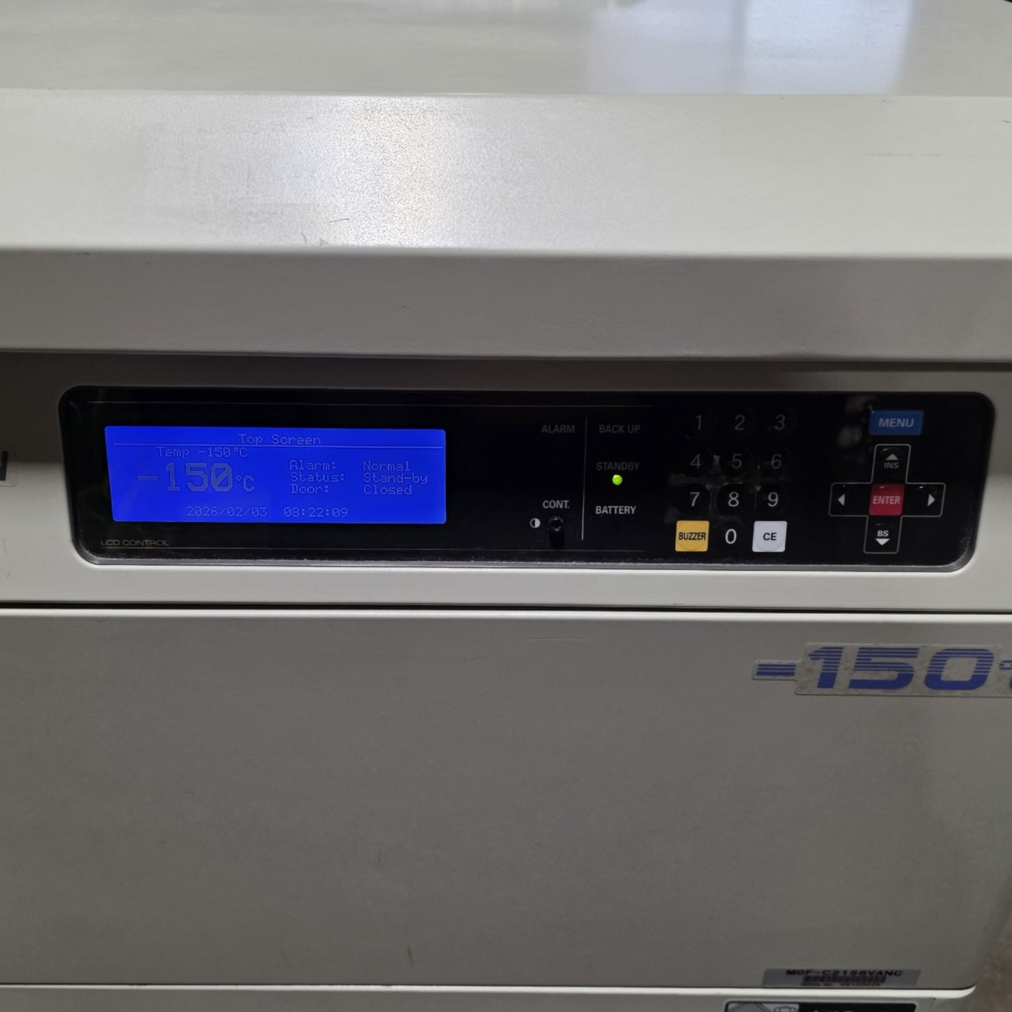 Used Sanyo MDF-C2156VANC Ultra Low Temperature Freezer -125°C To -150°C, 220VAC 1-Ph