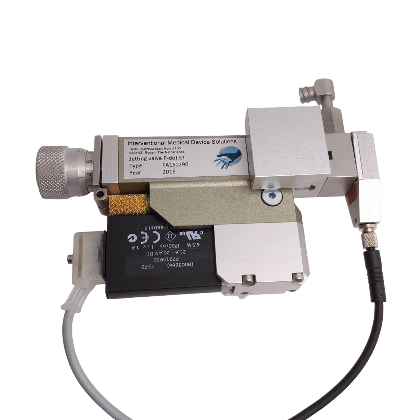 Used Nordson 7825002 Liquidyn P-Dot Pneumatic Fluid Dispensing Valve, 24VDC